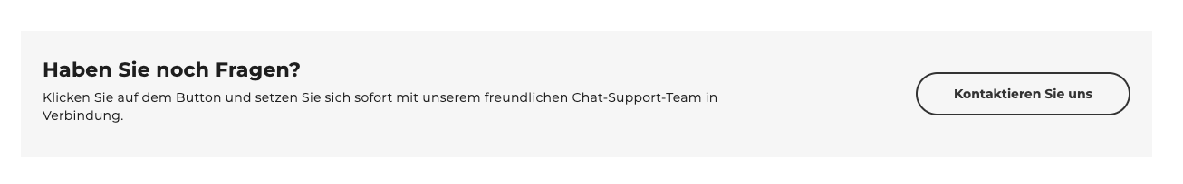 FAQ Kontaktmöglichkeit