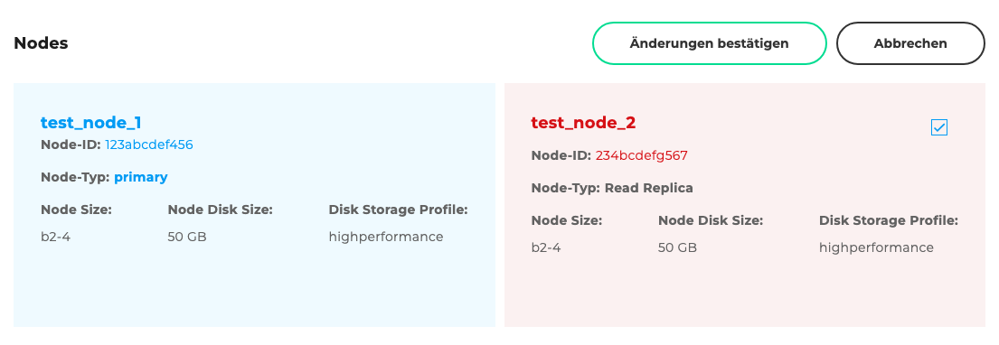 Level 3: Löschen der Read Replica (nur für Datenbanken)