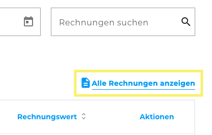 Weitere Inhalte - Weg zur Rechnungsübersicht