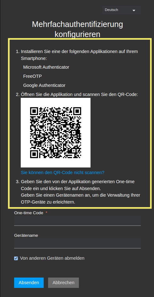 Schritt-für-Schritt-Anleitung zur Konfiguration der Mehrfachauthentifizierung