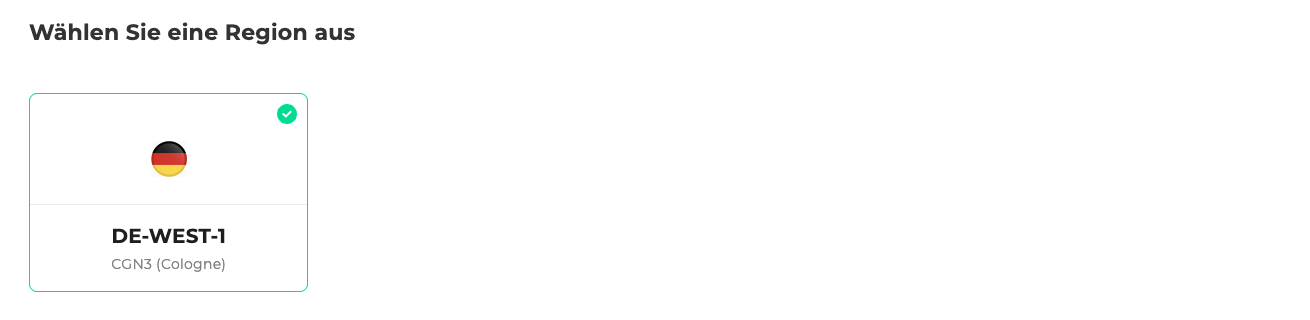 Dedicated Server Regionen