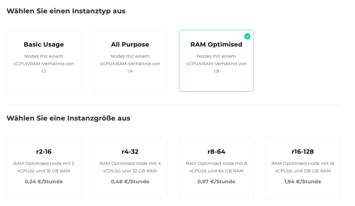 Managed Caching RAM Optimised