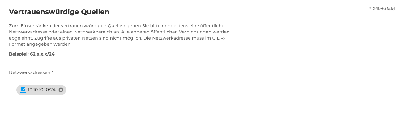 Managed Caching vertrauenswürdige Quellen