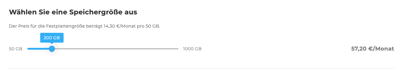Managed Caching Speichergröße