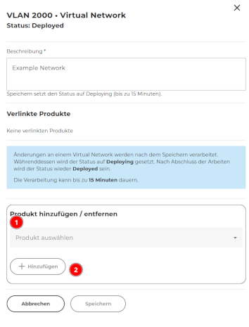 Virtual Network bearbeiten