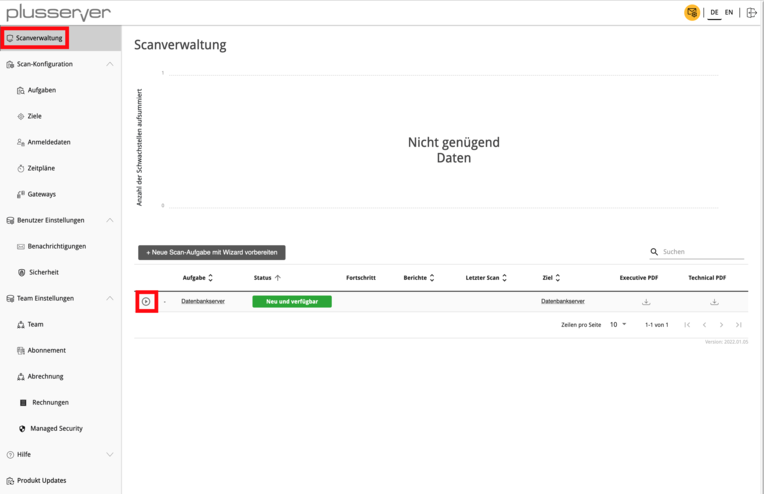 Scanverwaltung