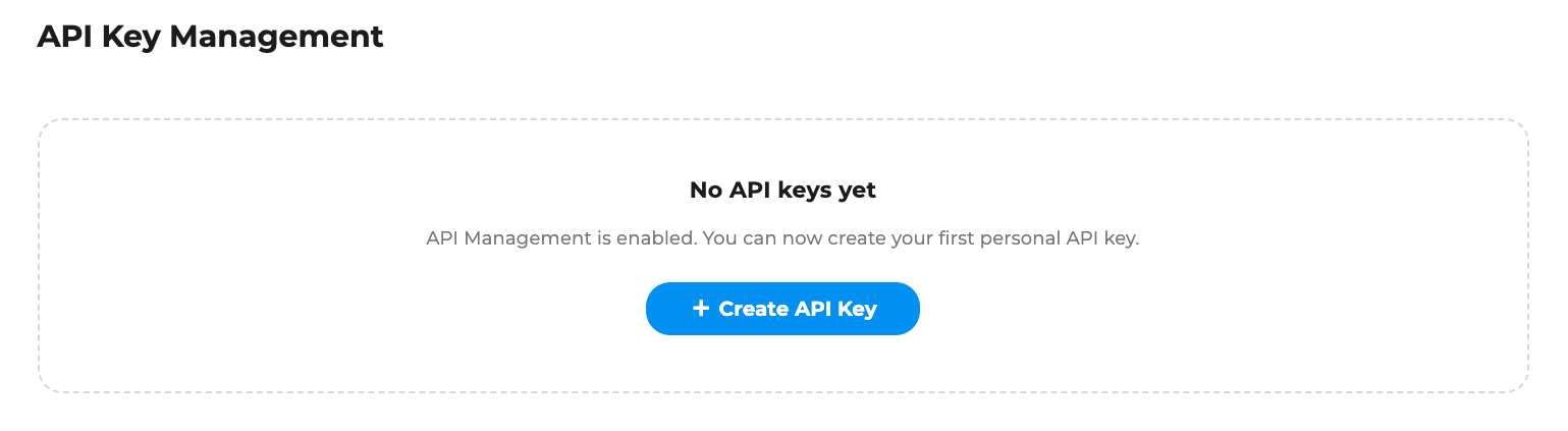 No API keys available