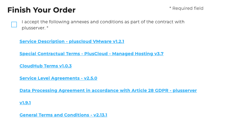 Cloud Services Level 3 Projektvertragskennung