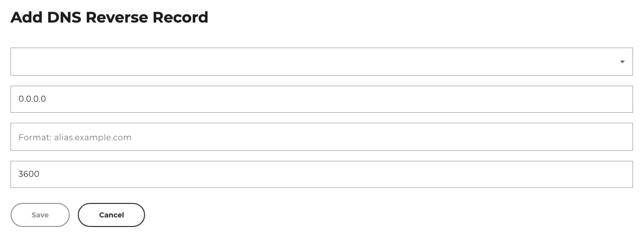 AddReverse DNS entry