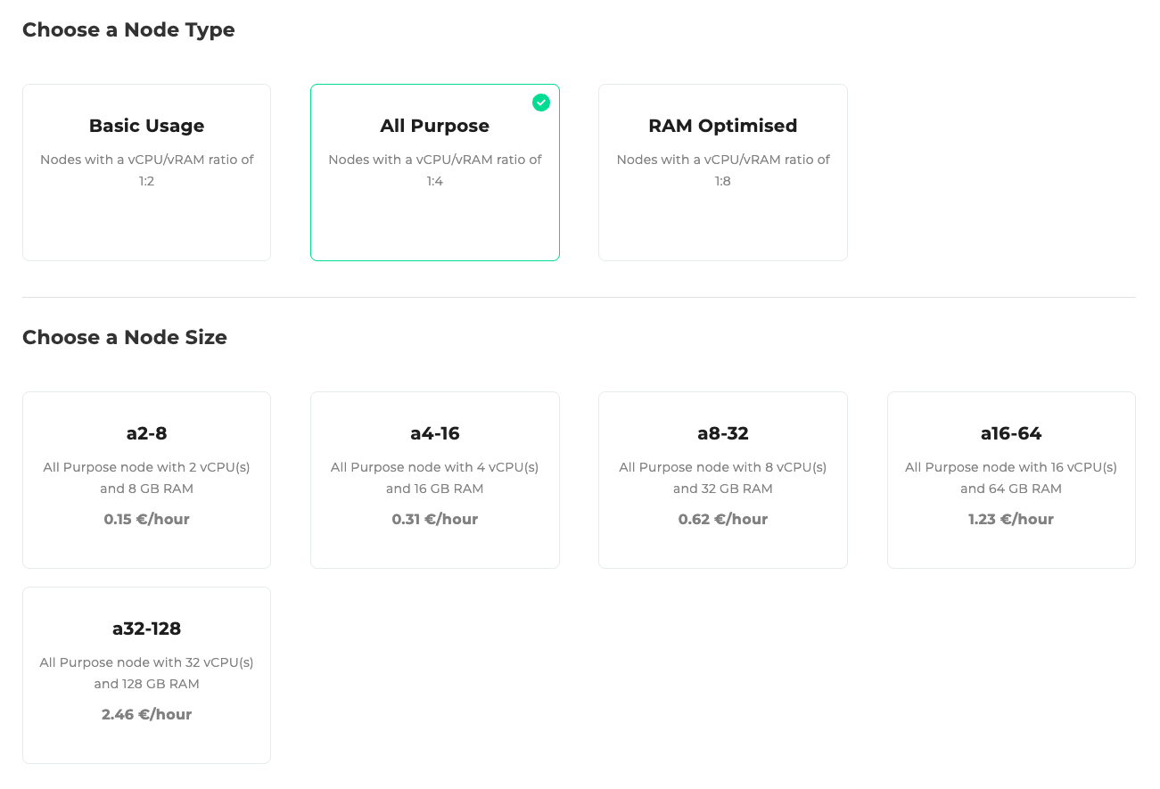 Database Instance Type All Purpose