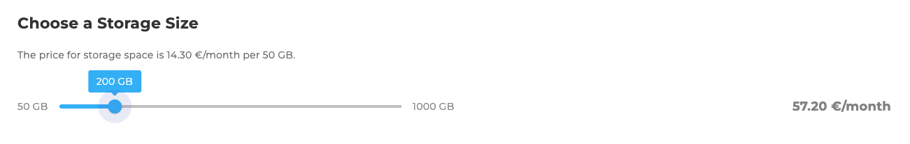 Database Storage size