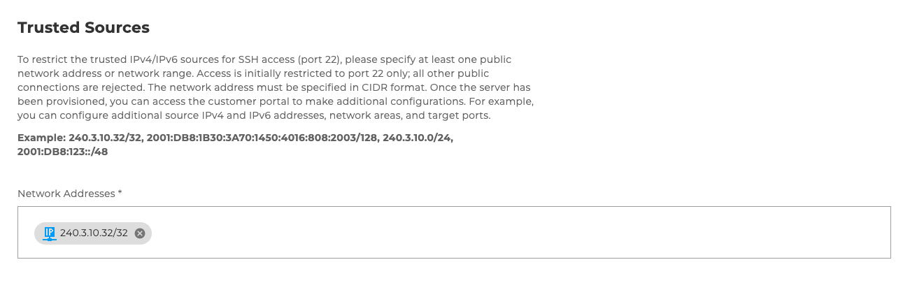 Dedicated Server Trusted Sources