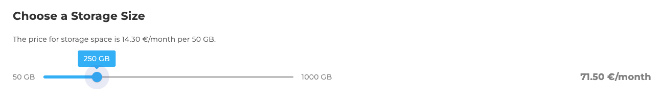 Managed Caching Memory size