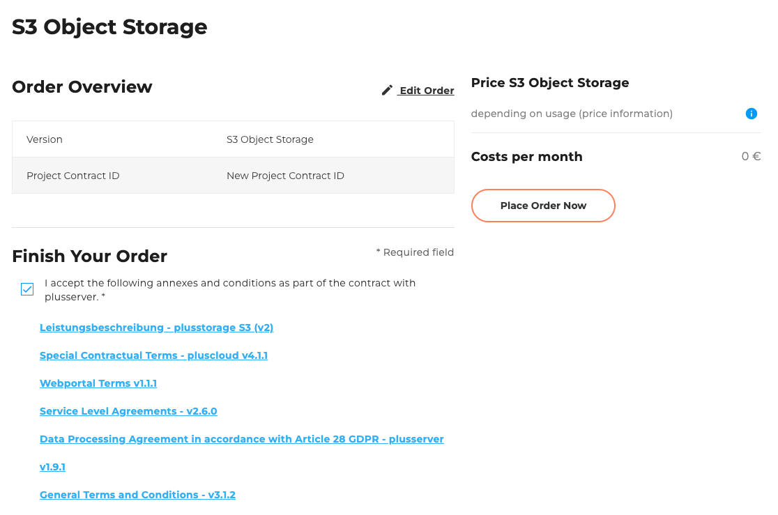 Dedicated Server Order Overview