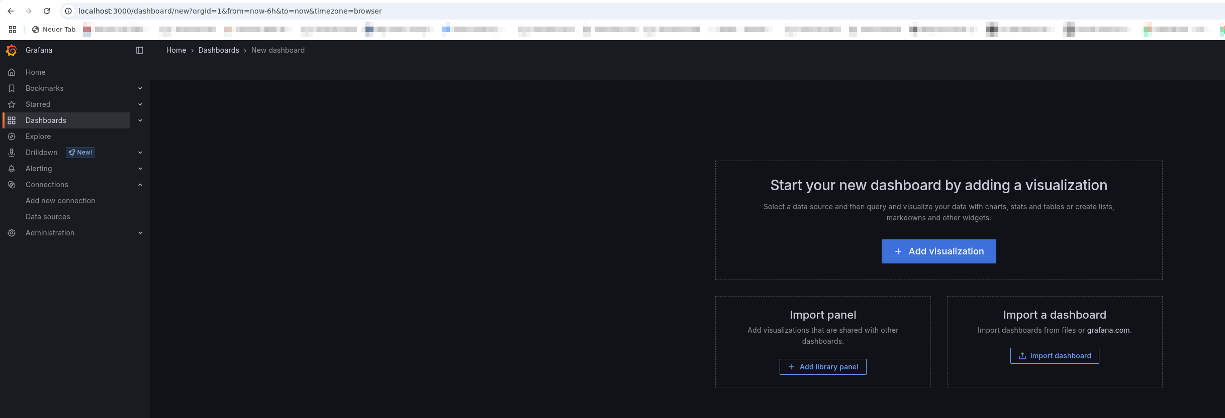 Screenshot after “Create Dashboard”