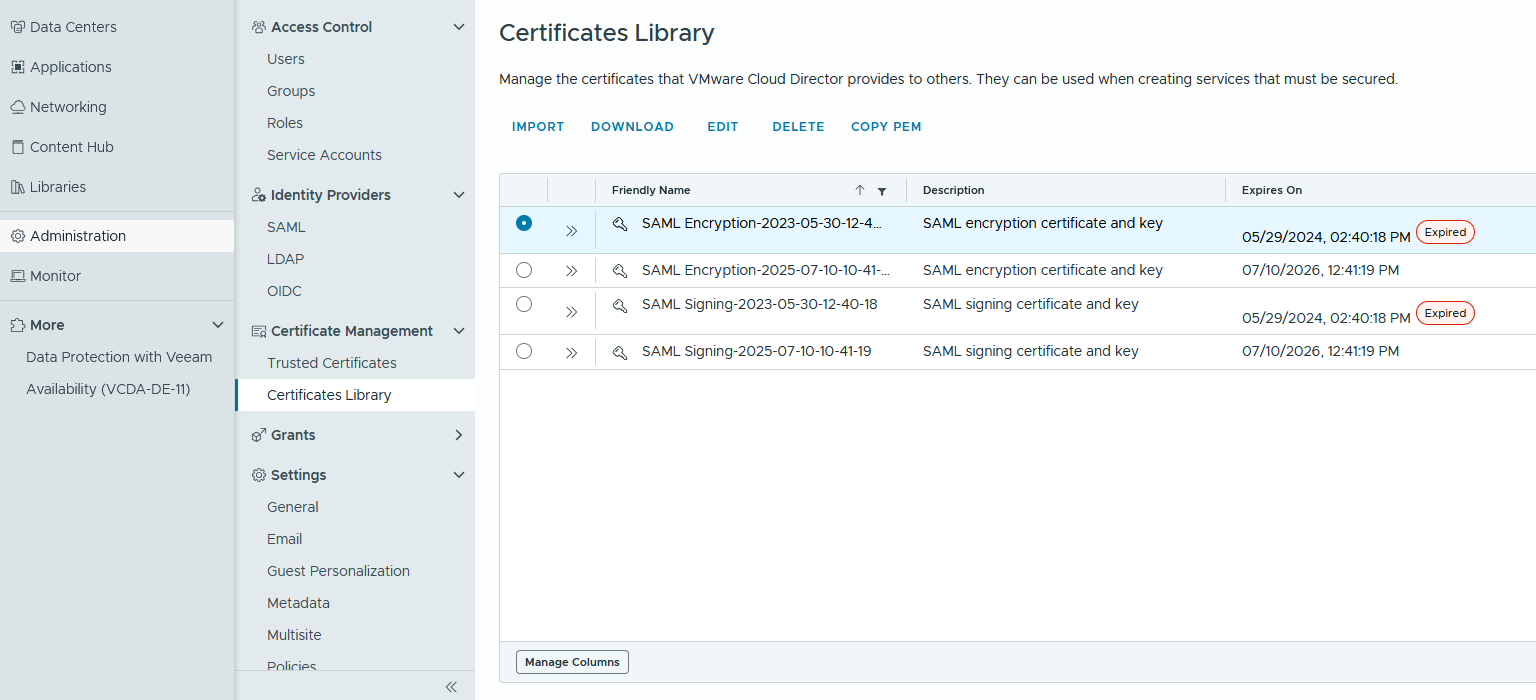 Deleting expired certificates Deleting expired certificates