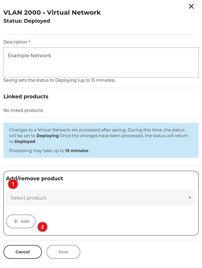 Edit Virtual Network