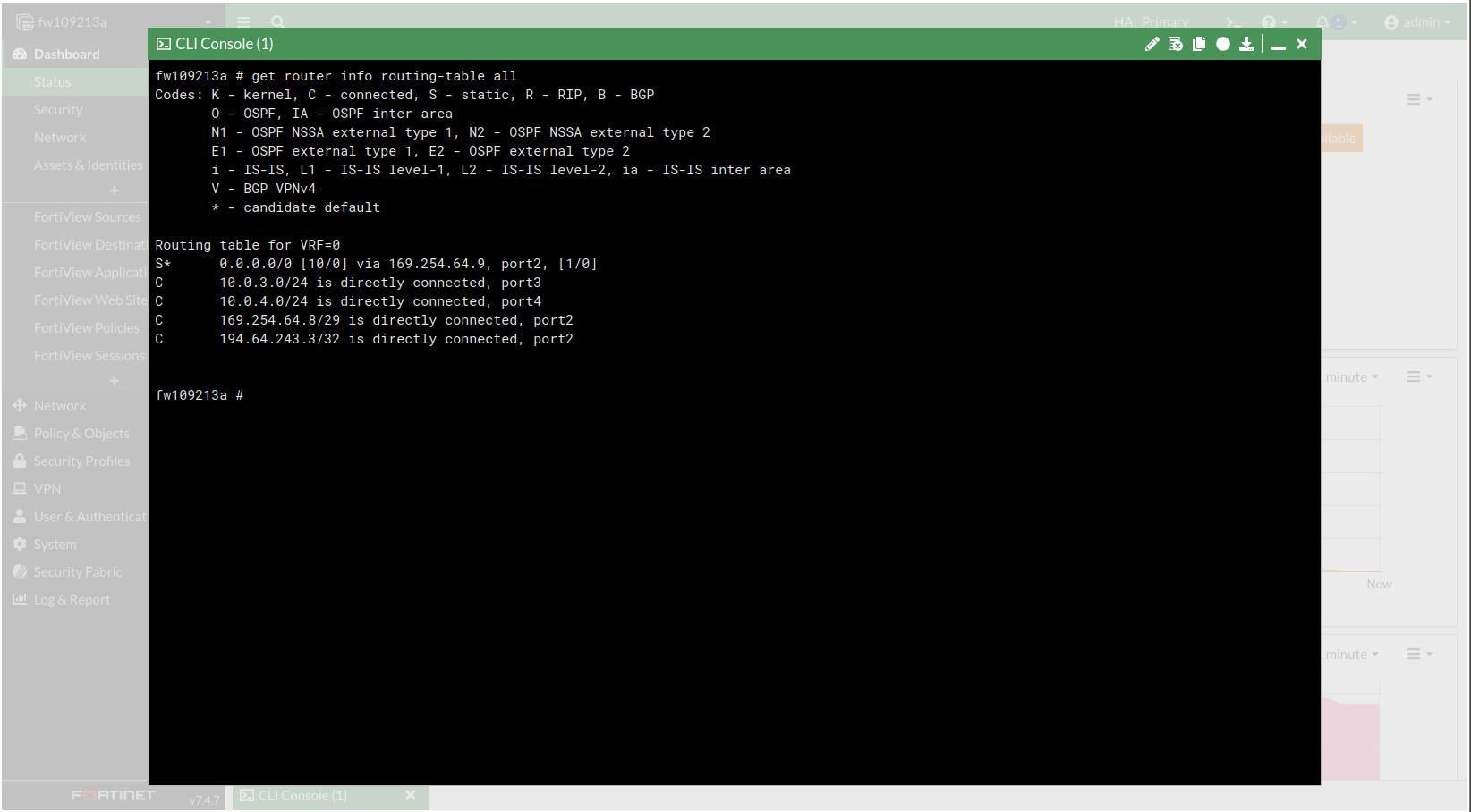 Routing information