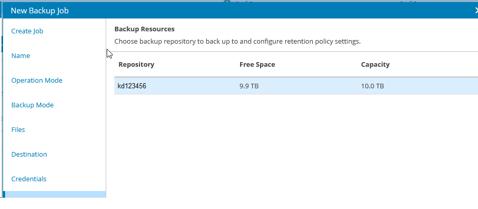 Screenshot: Repository clicked