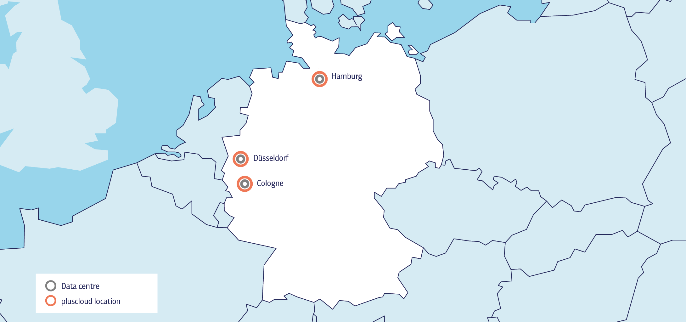 plusserver Locations and data centers