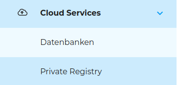 Auswahl Cloud Service Private Registry