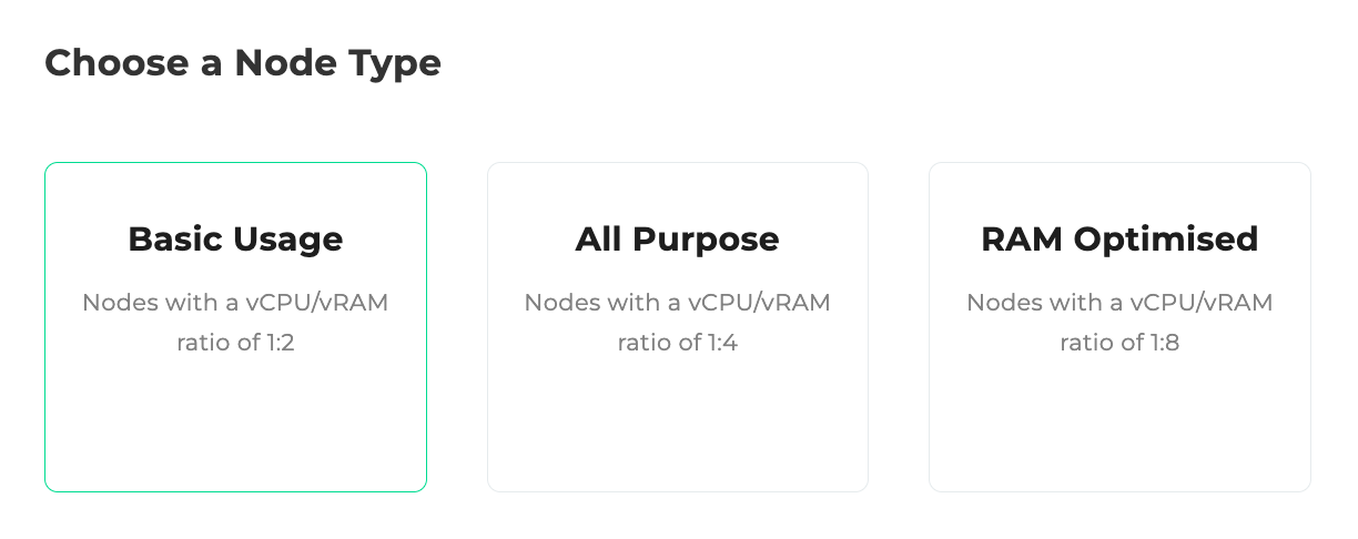 Select Nodesize